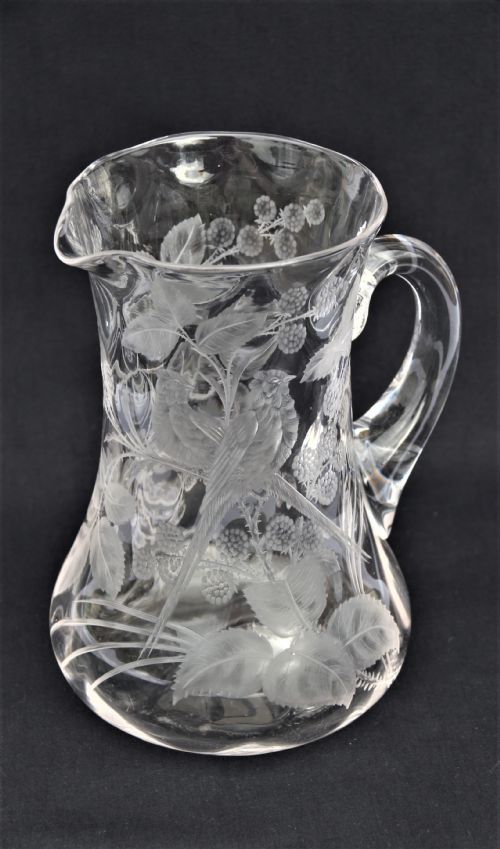 A VERY FINE STOURBRIDGE HAND WHEEL ENGRAVED GLASS VASE ENGLISH CIRCA 1890 - ADDITIONAL PHOTO 1