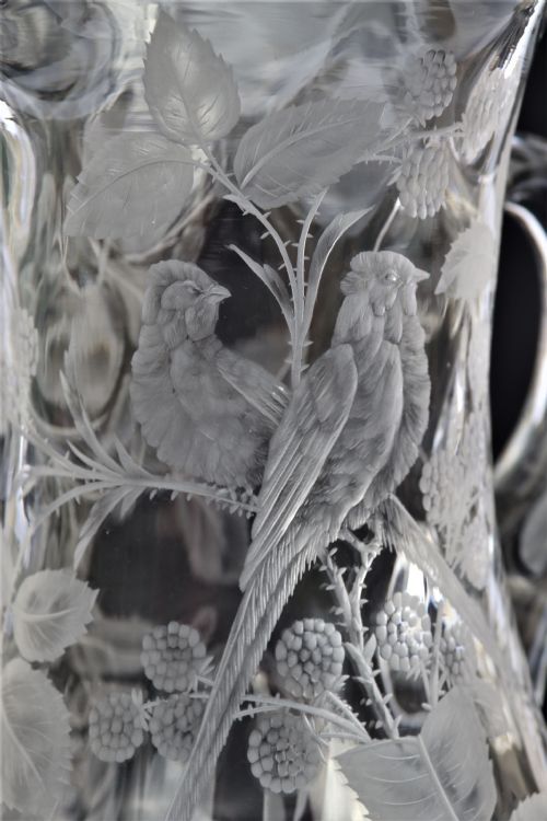 A VERY FINE STOURBRIDGE HAND WHEEL ENGRAVED GLASS VASE ENGLISH CIRCA 1890 - ADDITIONAL PHOTO 17