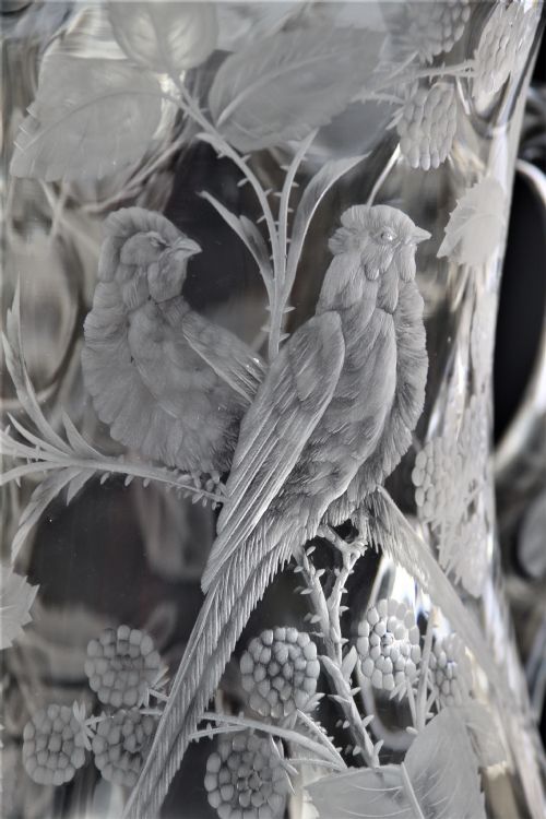 A VERY FINE STOURBRIDGE HAND WHEEL ENGRAVED GLASS VASE ENGLISH CIRCA 1890 - ADDITIONAL PHOTO 22
