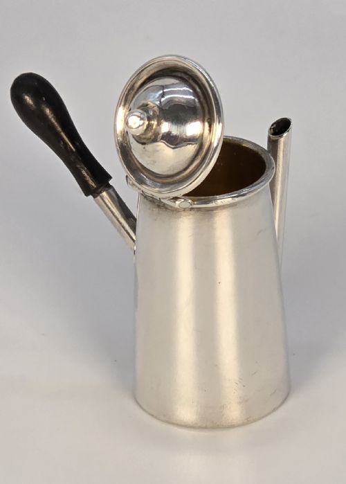 A RARE EDWARDIAN SOLID SILVER MINIATURE CHOCOLATE POT SET - ADDITIONAL PHOTO 7