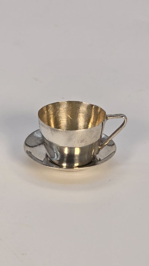 A RARE EDWARDIAN SOLID SILVER MINIATURE CHOCOLATE POT SET - ADDITIONAL PHOTO 17