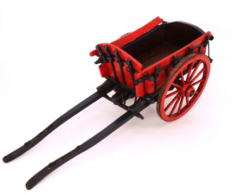 HAND MADE WOODEN SCALE MODEL OF AN 18TH CENTURY FARM CART - ADDITIONAL PHOTO 5