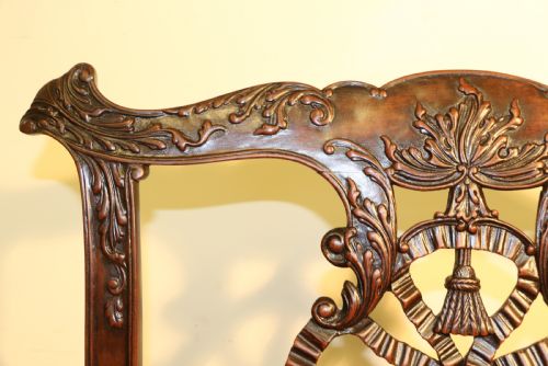 ENGLISH CHIPPENDALE STYLE ARMCHAIR CIRCA 1880 - ADDITIONAL PHOTO 11