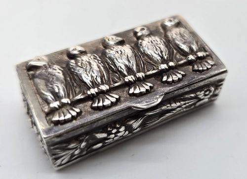 19TH CENTURY HEAVY CAST SILVER SNUFF BOX C1880 - ADDITIONAL PHOTO 7