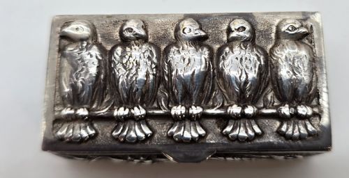 19TH CENTURY HEAVY CAST SILVER SNUFF BOX C1880 - ADDITIONAL PHOTO 13