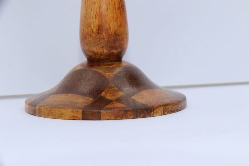 ENGLISH ARTS AND CRAFTS TREEN SPECIMEN WOOD TURNED GOBLET - ADDITIONAL PHOTO 5