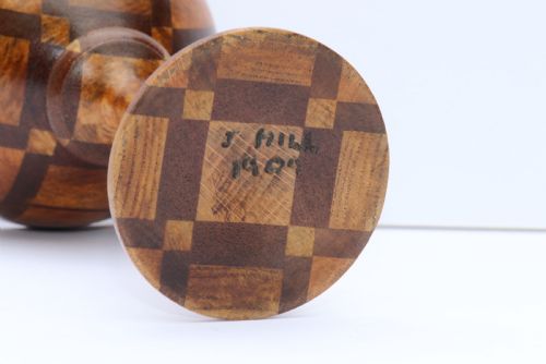ENGLISH ARTS AND CRAFTS TREEN SPECIMEN WOOD TURNED GOBLET - ADDITIONAL PHOTO 7