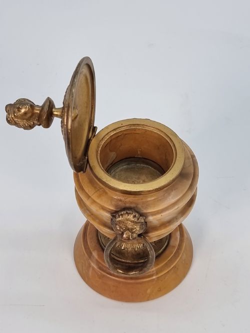 A FRENCH GILT BRONZE AND MARBLE INKWELL CIRCA 1870 - ADDITIONAL PHOTO 9