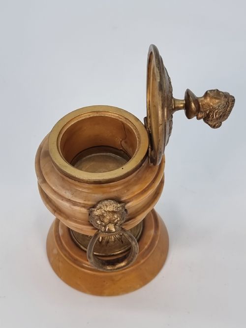 A FRENCH GILT BRONZE AND MARBLE INKWELL CIRCA 1870 - ADDITIONAL PHOTO 10
