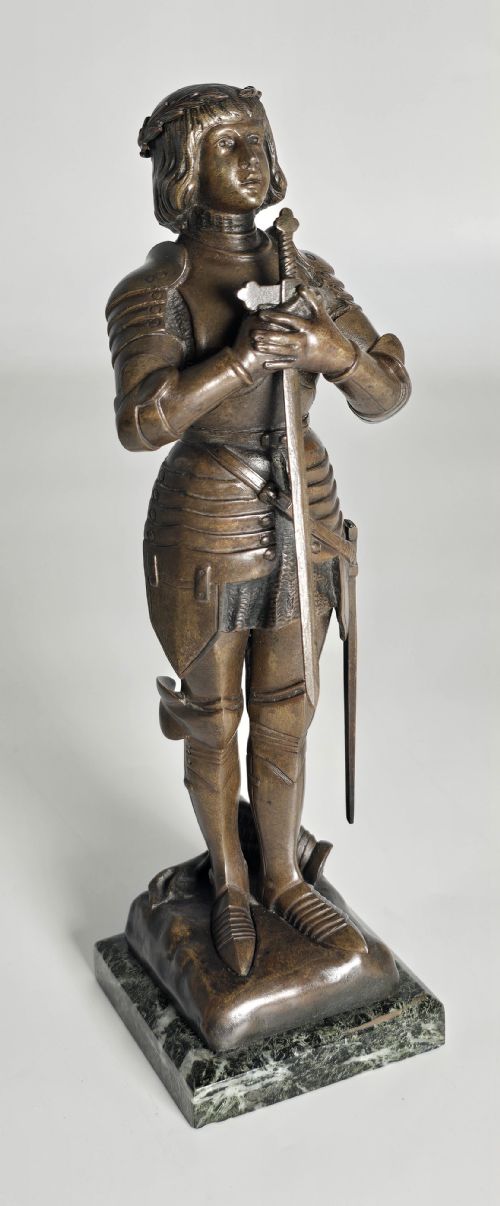fig 1. An exceptional bronze sculpture of Joan of Arc by Oscar Ruffony