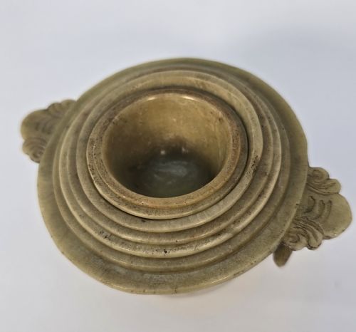 A CHINESE HAND CARVED SET OF SEVEN STONE PUZZLE CUPS - ADDITIONAL PHOTO 10