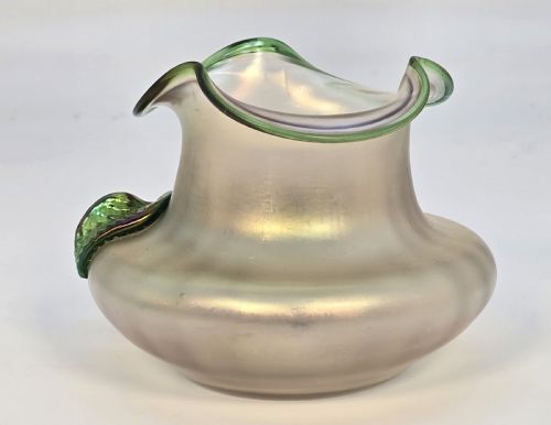 KRALIK GLASSWORKS IRIDESCENT ART GLASS VASE LATE 19TH CENTURY - ADDITIONAL PHOTO 5