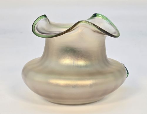 KRALIK GLASSWORKS IRIDESCENT ART GLASS VASE LATE 19TH CENTURY - ADDITIONAL PHOTO 6