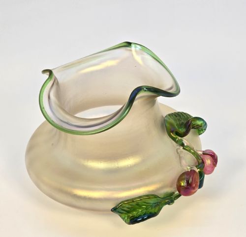 KRALIK GLASSWORKS IRIDESCENT ART GLASS VASE LATE 19TH CENTURY - ADDITIONAL PHOTO 11