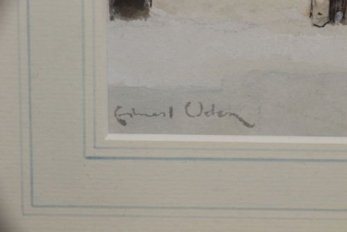A PAIR OF 1930S WATERCOLOURS BY ERNEST UDEN OF SNOWY LANDSCAPES - ADDITIONAL PHOTO 8