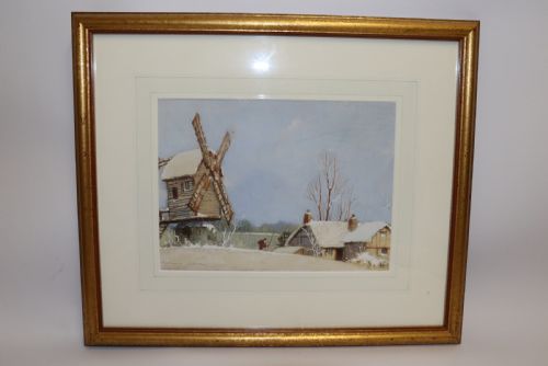 A PAIR OF 1930S WATERCOLOURS BY ERNEST UDEN OF SNOWY LANDSCAPES - ADDITIONAL PHOTO 10