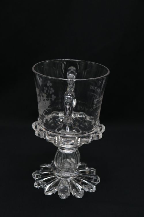 ENGLISH COMMEMORATIVE GLASS GOBLET FOR THE CORONATION OF GEORGE V 1911 VERY RARE - ADDITIONAL PHOTO 8