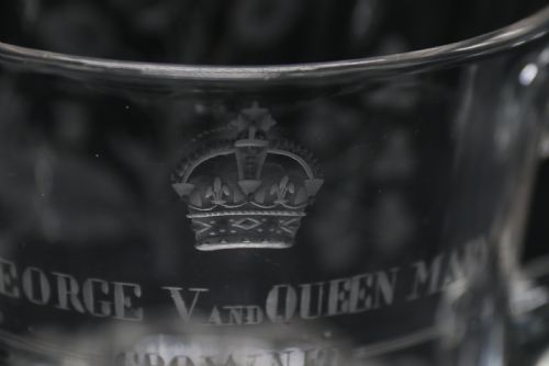 ENGLISH COMMEMORATIVE GLASS GOBLET FOR THE CORONATION OF GEORGE V 1911 VERY RARE - ADDITIONAL PHOTO 9