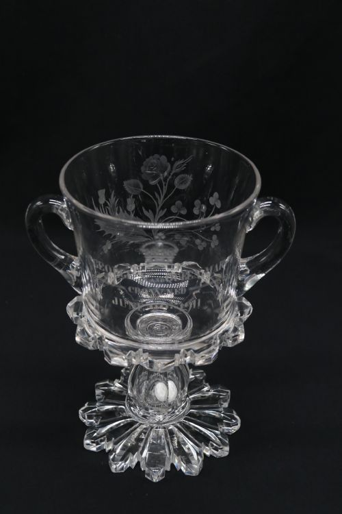ENGLISH COMMEMORATIVE GLASS GOBLET FOR THE CORONATION OF GEORGE V 1911 VERY RARE - ADDITIONAL PHOTO 10