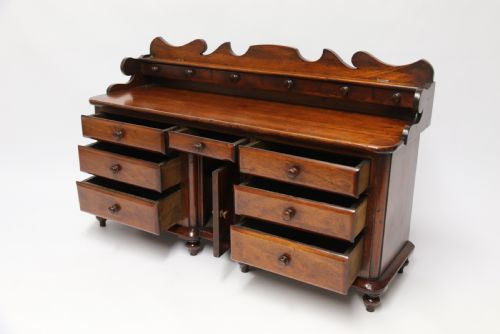 MINIATURE MAHOGANY DRESSER BASE ENGLISH CIRCA 1850 - ADDITIONAL PHOTO 15