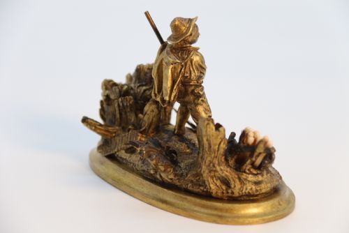 A FRENCH GILT BRONZE INKSTAND OF SMALL PROPORTIONS CIRCA 1860 - ADDITIONAL PHOTO 6