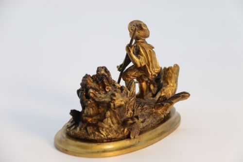 A FRENCH GILT BRONZE INKSTAND OF SMALL PROPORTIONS CIRCA 1860 - ADDITIONAL PHOTO 8