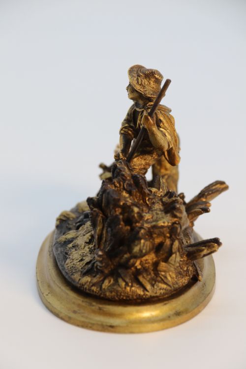 A FRENCH GILT BRONZE INKSTAND OF SMALL PROPORTIONS CIRCA 1860 - ADDITIONAL PHOTO 9