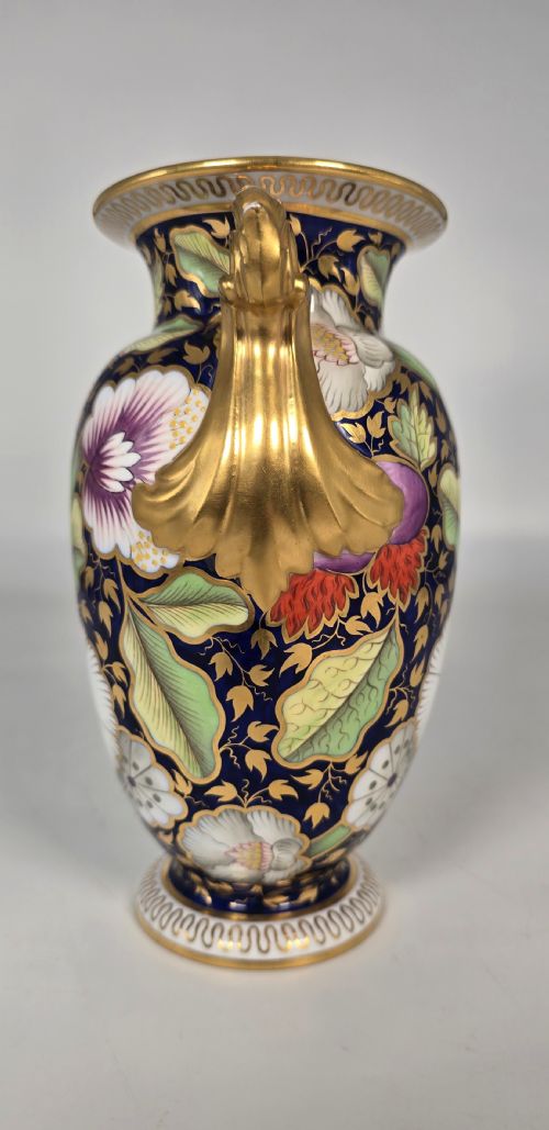 A SUPERB 19TH C SPODE CHINA HAND PAINTED VASE - ADDITIONAL PHOTO 1