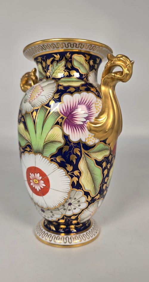 A SUPERB 19TH C SPODE CHINA HAND PAINTED VASE - ADDITIONAL PHOTO 2