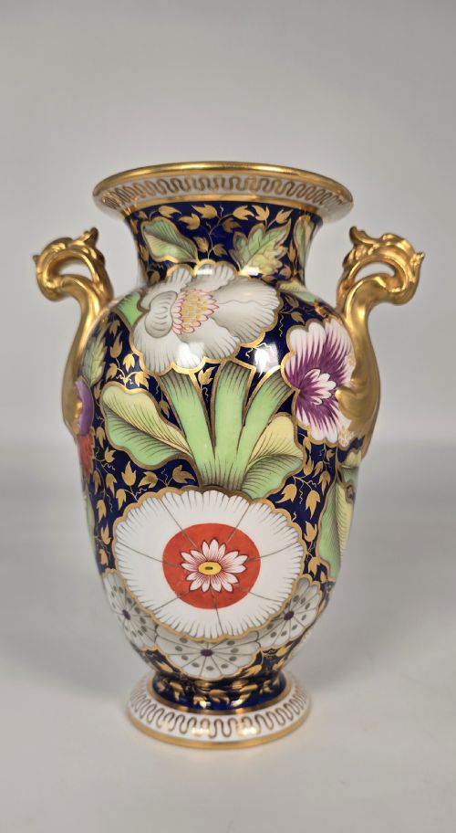 A SUPERB 19TH C SPODE CHINA HAND PAINTED VASE - ADDITIONAL PHOTO 4
