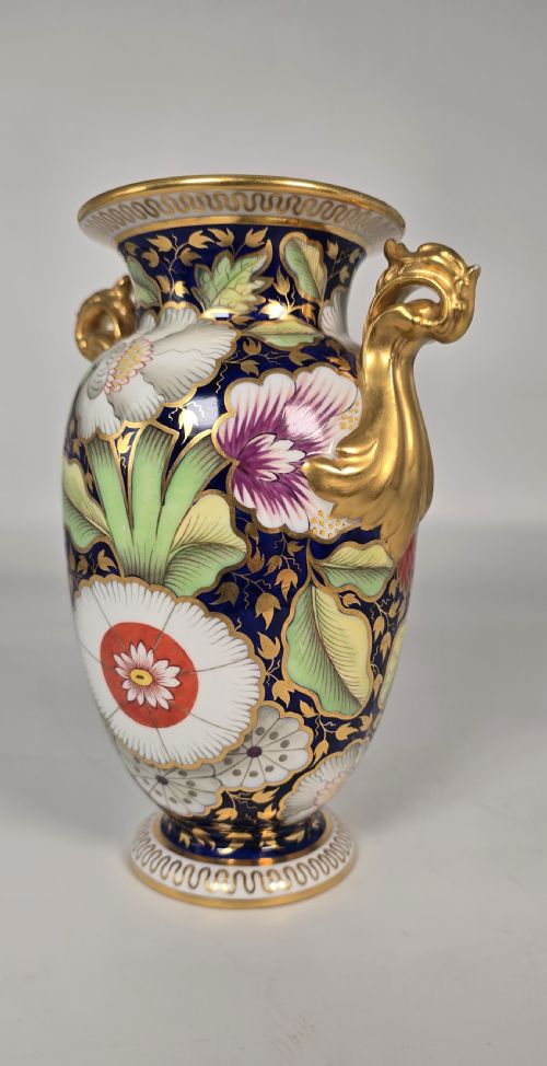 A SUPERB 19TH C SPODE CHINA HAND PAINTED VASE - ADDITIONAL PHOTO 5