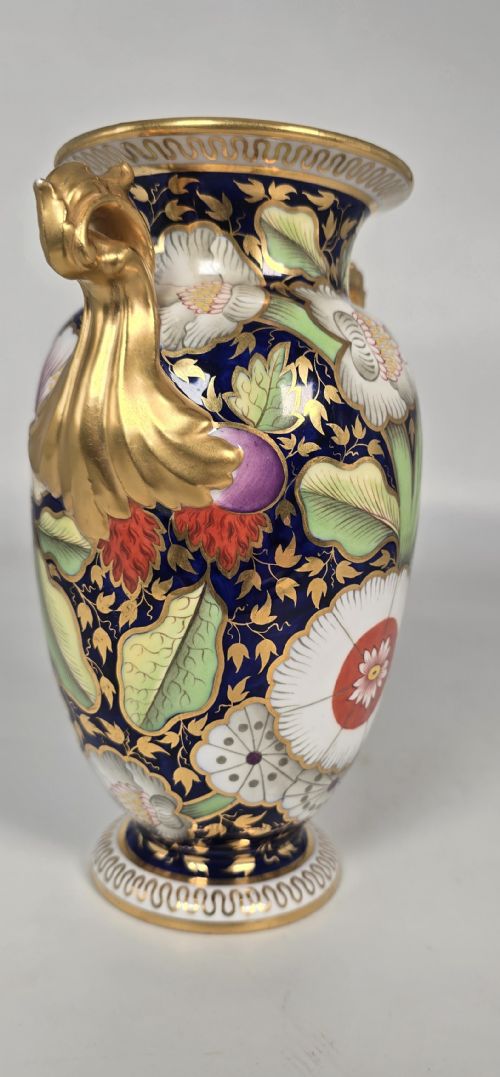 A SUPERB 19TH C SPODE CHINA HAND PAINTED VASE - ADDITIONAL PHOTO 7