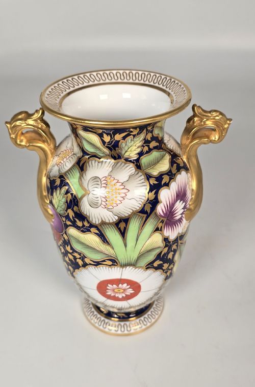 A SUPERB 19TH C SPODE CHINA HAND PAINTED VASE - ADDITIONAL PHOTO 8