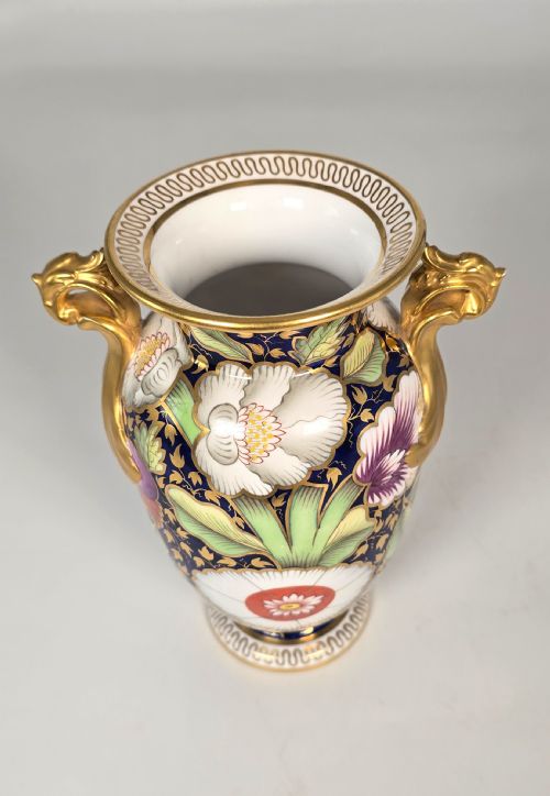 A SUPERB 19TH C SPODE CHINA HAND PAINTED VASE - ADDITIONAL PHOTO 10