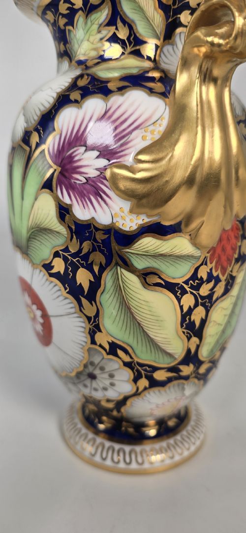 A SUPERB 19TH C SPODE CHINA HAND PAINTED VASE - ADDITIONAL PHOTO 14