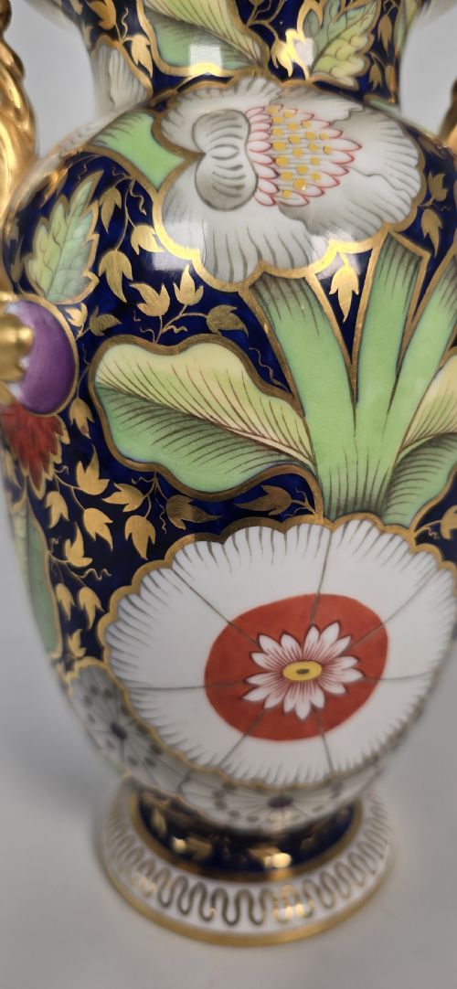 A SUPERB 19TH C SPODE CHINA HAND PAINTED VASE - ADDITIONAL PHOTO 15