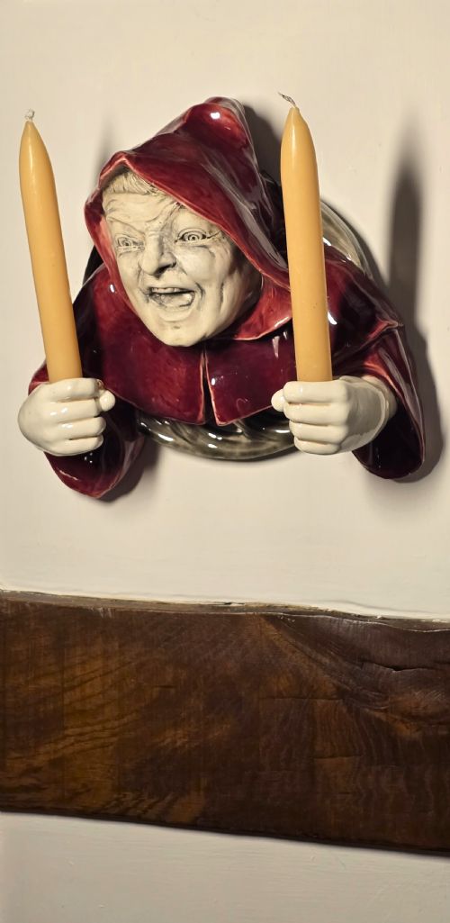 WALL HANGING CANDELABRA POTTERY MONK CIRCA 1910 - ADDITIONAL PHOTO 10