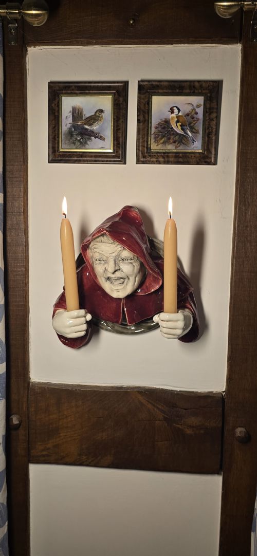 WALL HANGING CANDELABRA POTTERY MONK CIRCA 1910 - ADDITIONAL PHOTO 11