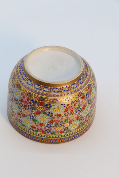 ASIAN ENAMEL AND POTTERY JAR AND COVER CIRCA 1930 - ADDITIONAL PHOTO 7