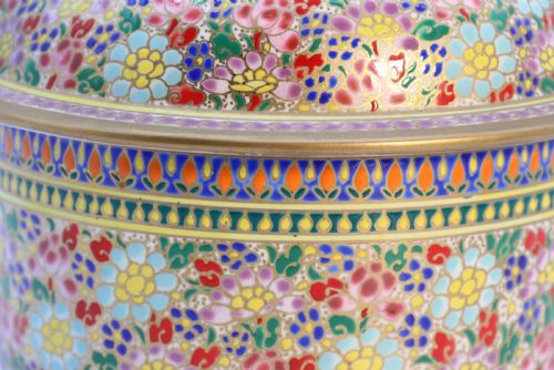 ASIAN ENAMEL AND POTTERY JAR AND COVER CIRCA 1930 - ADDITIONAL PHOTO 16