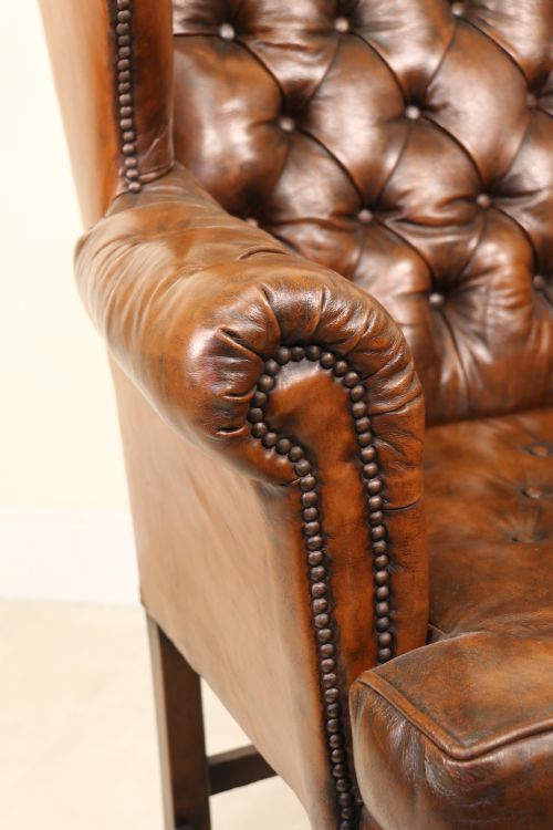 A GEORGE III LARGE WING BACKED ARMCHAIR CIRCA 1780 - ADDITIONAL PHOTO 14