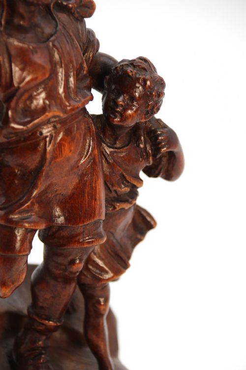 BLACK FOREST WALNUT CARVING OF WILLIAM TELL CIRCA 1900 - ADDITIONAL PHOTO 12