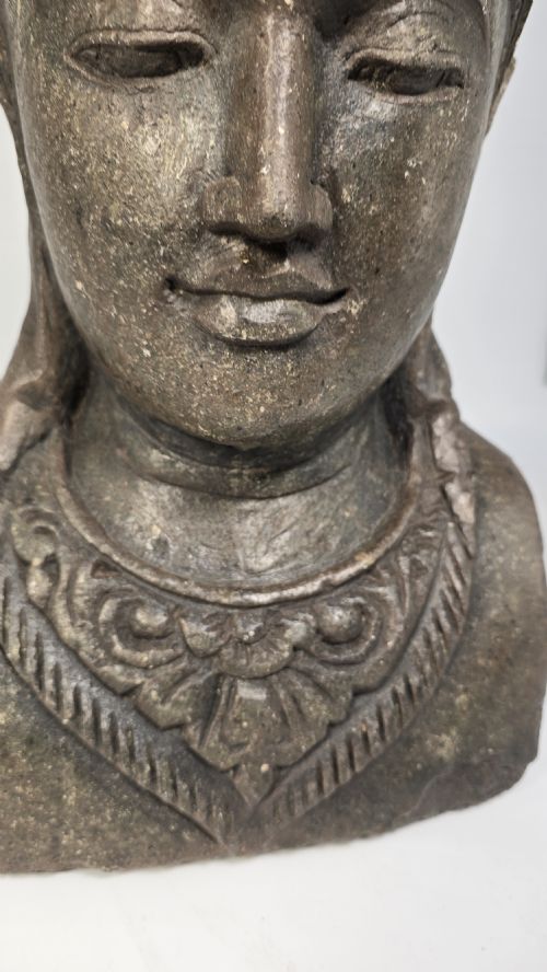 INDIAN STONE GARDEN PLANTER OR BUST RAJ PERIOD CIRCA 1920 - ADDITIONAL PHOTO 12
