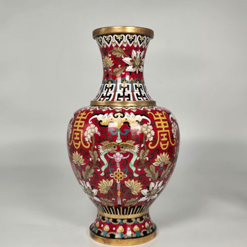 PAIR OF CHINESE CLOISONN AND ENAMEL VASES HIGHLY DECORATIVE - ADDITIONAL PHOTO 7