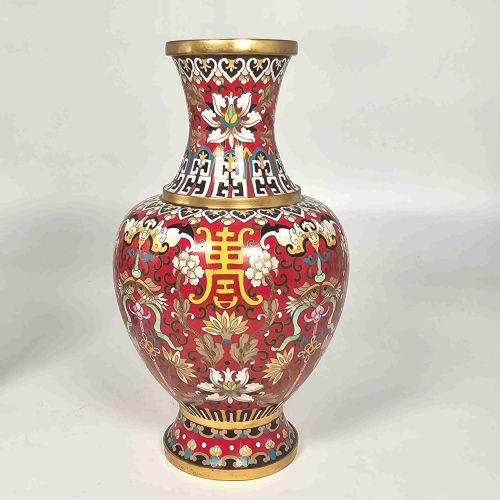 PAIR OF CHINESE CLOISONN AND ENAMEL VASES HIGHLY DECORATIVE - ADDITIONAL PHOTO 11