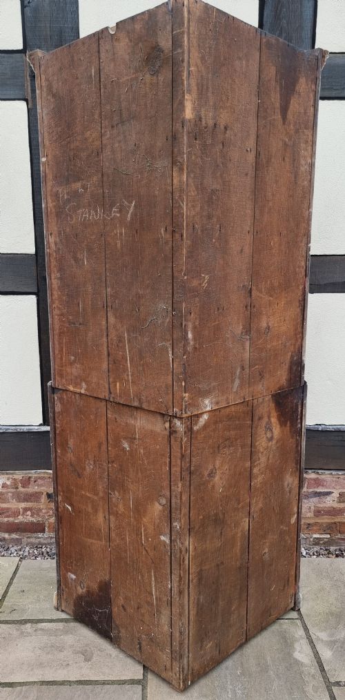 18TH CENTURY PAINTED 2 PART CORNER CUPBOARD CIRCA 1790 ENGLISH - ADDITIONAL PHOTO 2