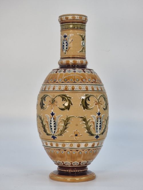 A PAIR OF GERMAN METTLACH POTTERY VASES CIRCA 1890 - ADDITIONAL PHOTO 6