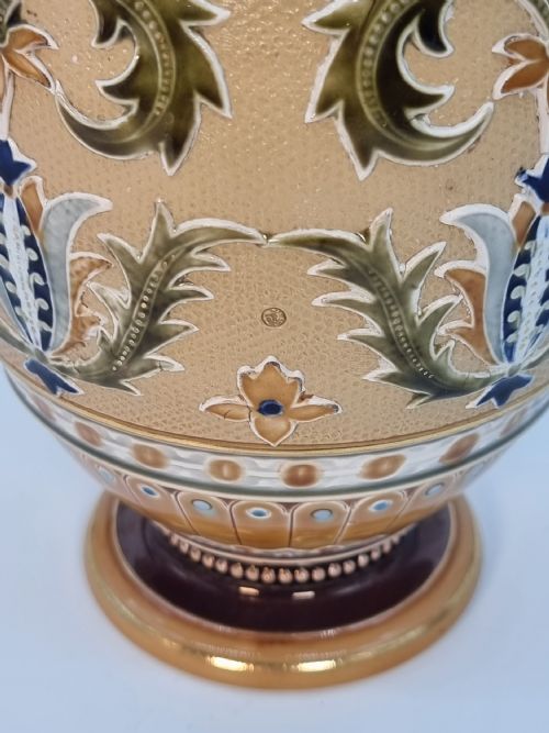 A PAIR OF GERMAN METTLACH POTTERY VASES CIRCA 1890 - ADDITIONAL PHOTO 9
