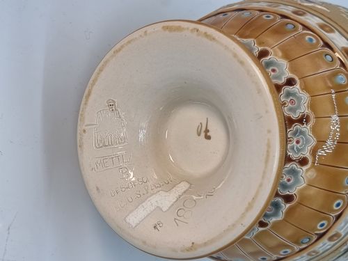 A PAIR OF GERMAN METTLACH POTTERY VASES CIRCA 1890 - ADDITIONAL PHOTO 11