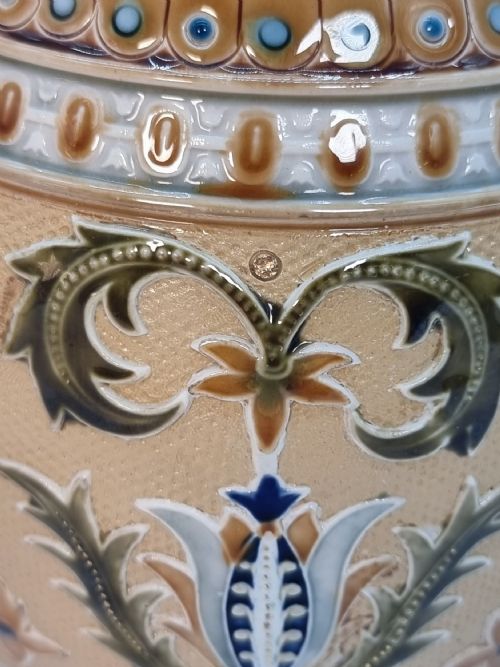 A PAIR OF GERMAN METTLACH POTTERY VASES CIRCA 1890 - ADDITIONAL PHOTO 25